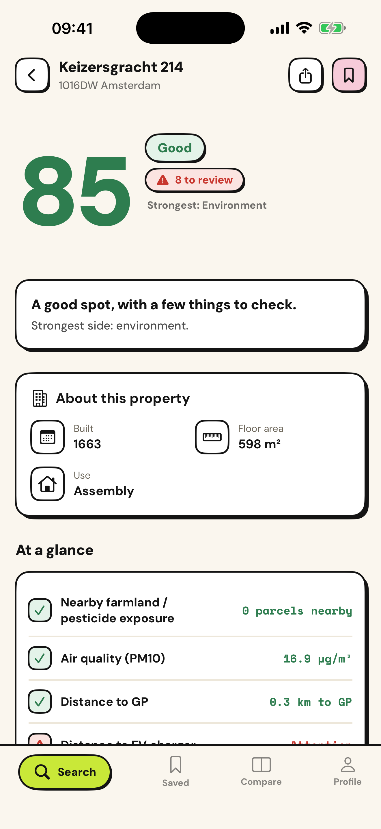 HouseCheck address report with score